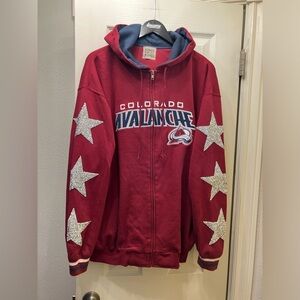 NHL Denver Colorado Avalanche Furst of a Kind zip up hoodie Crystal stars